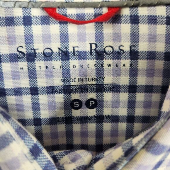 Stone Rose Hi-Tech Dresswear Mens Long Sleeve Gingham Print Button Down Small - Picture 4 of 7